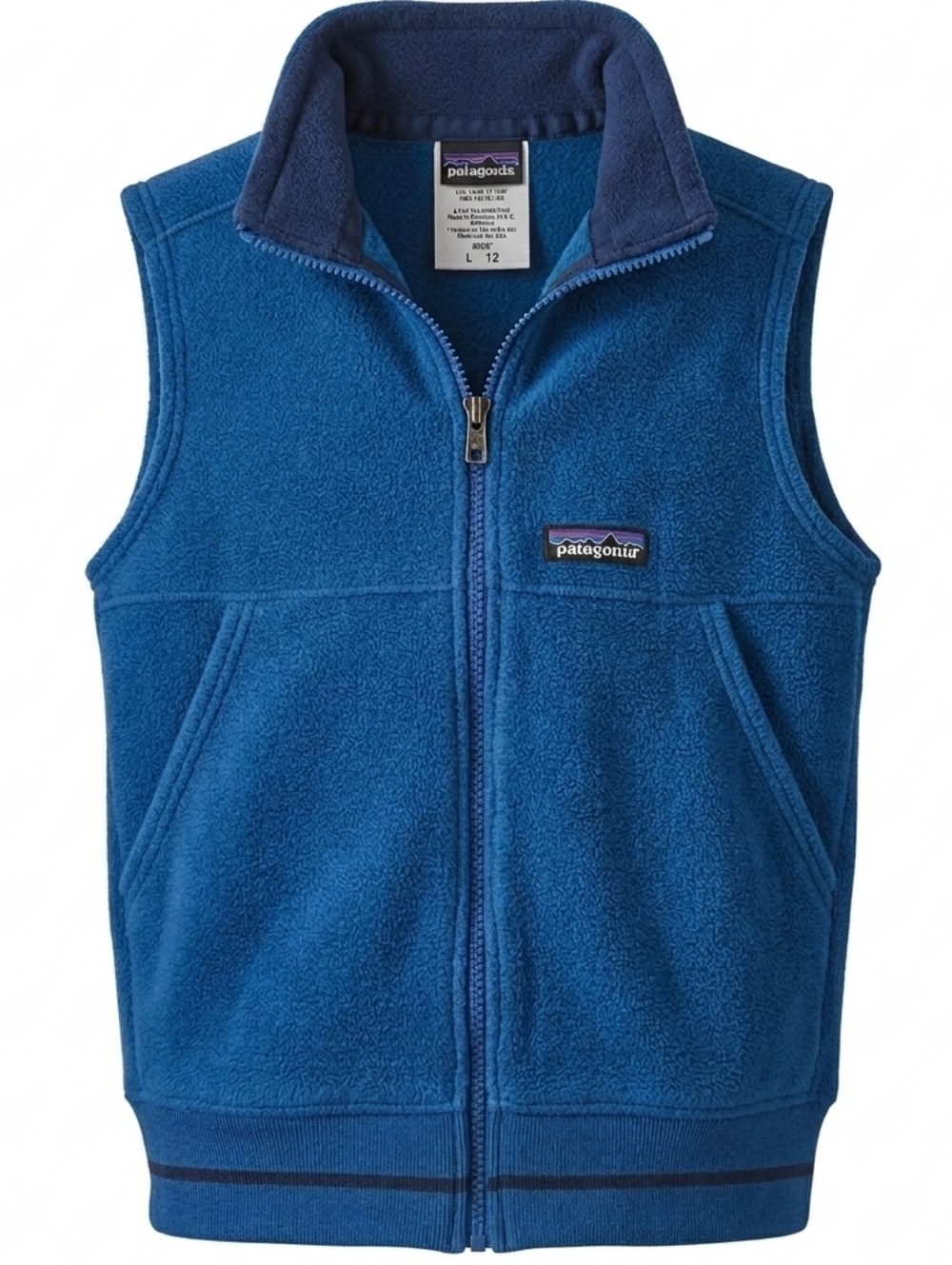 Patagonia Kids Synchilla Fleece Vest Blue Size Large L 12
